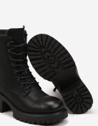 ballada Botine worker Negre cu șireturi cu toc gros căptușite Ciabella