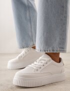 ballada Chunky Sneakers Alb pe platformă reliefată Trianne