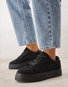 ballada Chunky Sneakersy Negri pe Platformă Embosată Trianne
