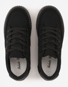 ballada Chunky Sneakersy Negri pe Platformă Embosată Trianne