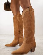 ballada Cizme Cowboy Brodate Maro deschis cu toc conic Galianna