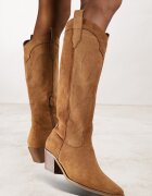 ballada Cizme Cowboy Brodate Maro deschis cu toc conic Galianna