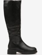 ballada Cizme Negre Ajustate Vices din imitație de piele în stil Basic Lonavie
