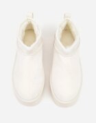 ballada Ghete de zăpadă bej slip-on cu căptușeală de blană cu platformă Eslin