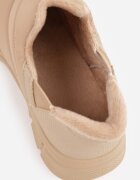 ballada Ghete de zăpadă tip Adidași Bej închis pe Platformă cu Relief și Parte superioară matlasată Vermina
