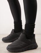 ballada Ghete-sneakers de zăpadă Negre pe Platformă cu Imprimeu și cu Față matlasată Vermina