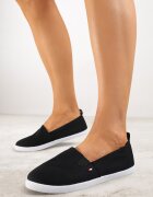 ballada Tenisi Alb-Negru Vices cu design clasic slip-on cu inserții elastice Telaviela