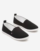 ballada Tenisi Alb-Negru Vices cu design clasic slip-on cu inserții elastice Telaviela
