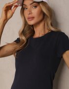 basic Tricou Bleumarin din Bumbac Mevolena
