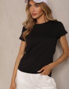 basic Tricou Negru din Bumbac Mevolena