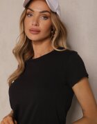 basic Tricou Negru din Bumbac Mevolena