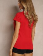 basic Tricou Roșu din Bumbac Mevolena