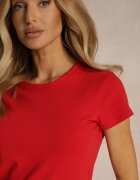 basic Tricou Roșu din Bumbac Mevolena