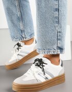 be.sport Adidași Albi în stil teniși Decorați cu sclipici Teladriena
