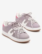 be.sport Sneakers violet decorați cu motiv geometric Telindrela