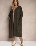 belcci Cardigan Verde din Viscoză lung cu nasturi cu fir metalic Arkaria