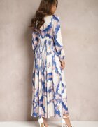 belcci Rochie Bej-Violet Maxi De satin cu croi evazat Velian