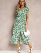 belcci Rochie Verde Maxi Clos cu Decolteu Petrecut și Elastic în Talie Yllia