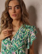 belcci Rochie Verde Maxi Clos cu Decolteu Petrecut și Elastic în Talie Yllia
