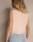 belcci Vestă Roză din Bumbac cu Broderie Decorativă Worvanis