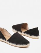 bellucci Espadrile Negre decorate cu decupaje și împletitură Wommea