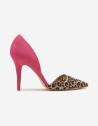 bellucci Pantofi stiletto fucsia cu imprimeu leopard Gommea