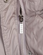 bh forever Geacă Lungă Matlasată Bej Stil Parka cu șnur în talie și blană artificială Abelasa