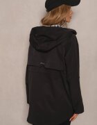 bh forever Geacă tip Parka Neagră cu șnururi în talie cu glugă și buzunare Kaivara