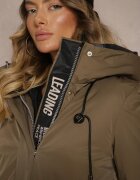 bh forever Jachetă Parka Verde închisă cu croială dreaptă cu glugă și buzunare Kaionna