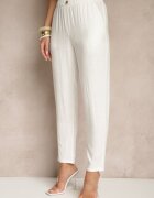 bh forever Pantaloni Albi Casual din In cu Talie Elastică Filanisse