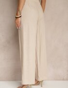 bh forever Pantaloni Bej deschis din in croi larg cu elastic în talie Filarive
