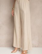 bh forever Pantaloni Bej deschis din in croi larg cu elastic în talie Filarive