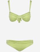  Bikini din două piese verde deschis Sutien cu legătură la spate Chilot tip slip Tiamarla