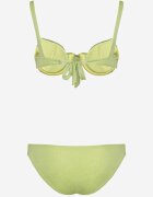  Bikini din două piese verde deschis Sutien cu legătură la spate Chilot tip slip Tiamarla