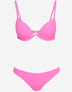  Bikini Fucsia Sutien Intărit cu Închidere la Spate și Chiloți Tip Slip Ermarie