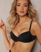  Bikini negru Set din două piese Sutien cu cupe întărite Chiloți tip figă Wistella