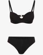  Bikini negru Set din două piese Sutien cu cupe întărite Chiloți tip figă Wistella