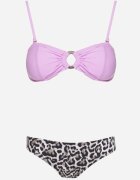  Bikini Violet cu imprimeu de leopard cu bretele subțiri Naiahes