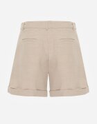 bisou's project Bermude Pantaloni scurți Bej Lărgi din Bumbac High Waist Farsefia