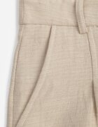 bisou's project Bermude Pantaloni scurți Bej Lărgi din Bumbac High Waist Farsefia