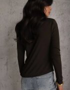 bisou's project Bluză Maro Longsleeve cu Croială Asimetrică cu Pernuțe la Umeri Tusandia