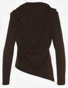 bisou's project Bluză Maro Longsleeve cu Croială Asimetrică cu Pernuțe la Umeri Tusandia