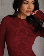 bisou's project Body Bordo Longsleeve din Dantelă cu Bumbac Zenisesa
