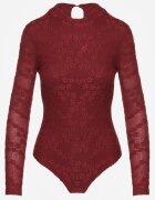 bisou's project Body Bordo Longsleeve din Dantelă cu Bumbac Zenisesa