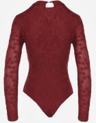 bisou's project Body Bordo Longsleeve din Dantelă cu Bumbac Zenisesa