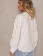 bisou's project Cămașă Albă cu Bumbac Vâscoză și In Decorată cu Broderie Zenvesin