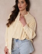 bisou's project Cămașă Bej din Bumbac cu Inserții Decorative Lakinia