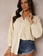 bisou's project Cămașă bej oversize din bumbac Endona