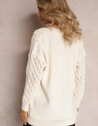 bisou's project Cardigan Bej deschis Ajurat cu nasturi Oreitha