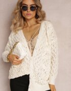 bisou's project Cardigan Bej deschis Ajurat cu nasturi Oreitha